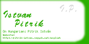 istvan pitrik business card